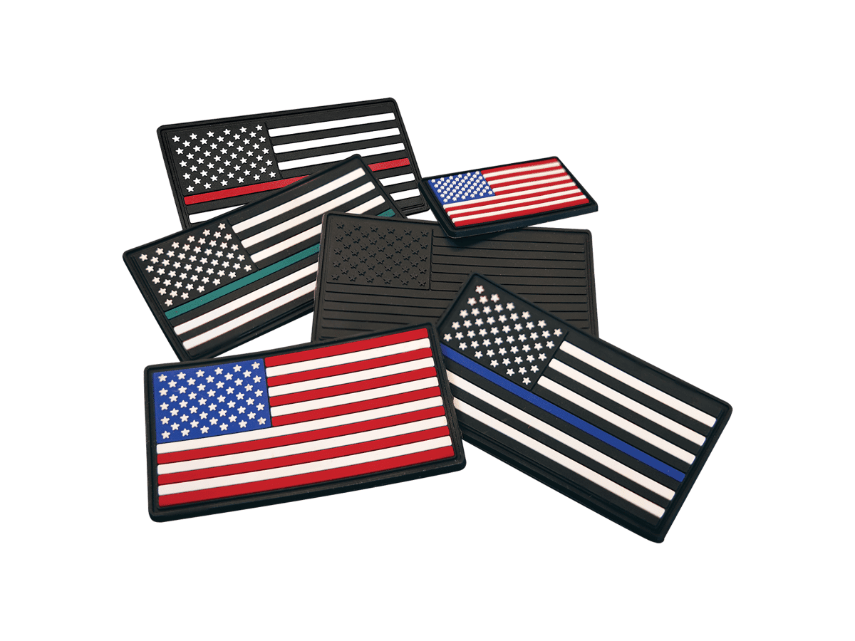 PVC American flag patches